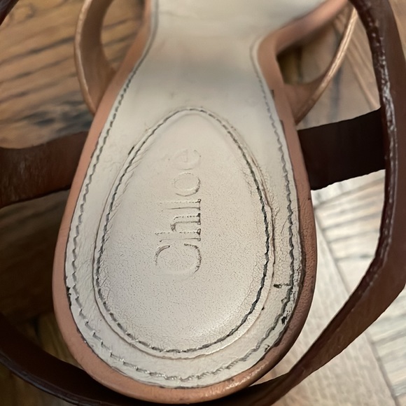 Chloè Tan and Brown Strap Sandals - Picture 7 of 7
